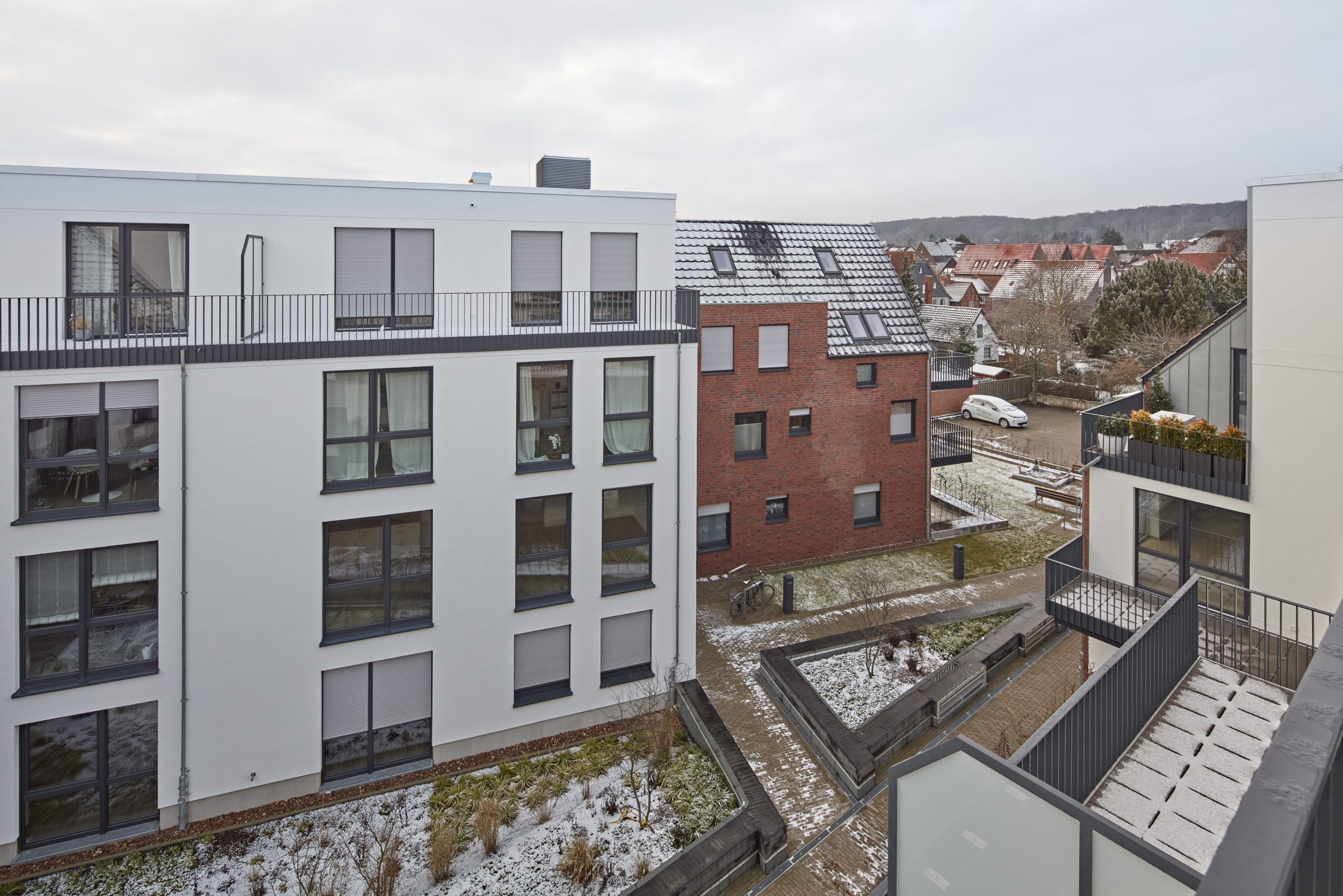 8. Kontrast Putz- und Klinkerfassade