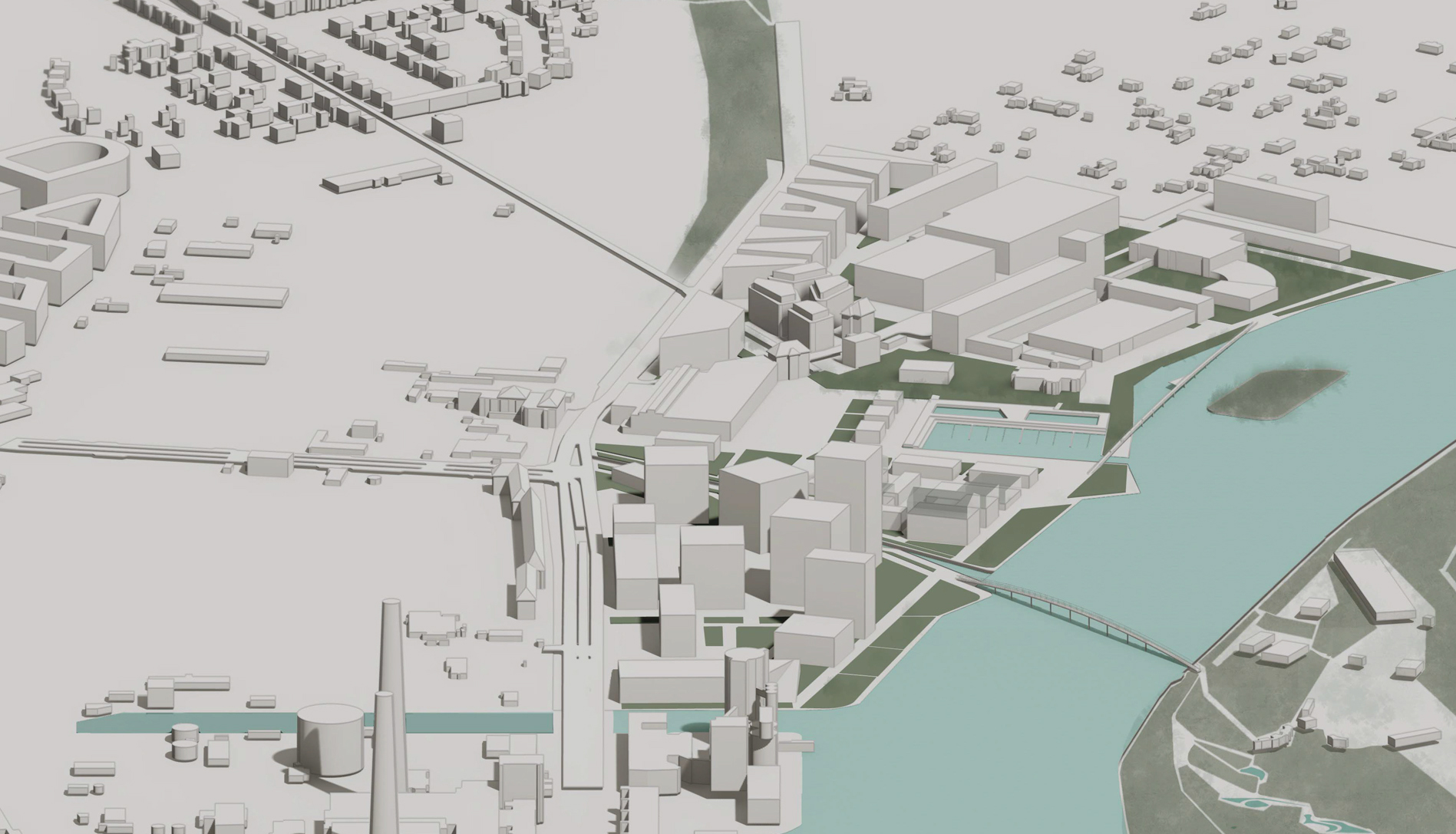 dunkel front städtebau